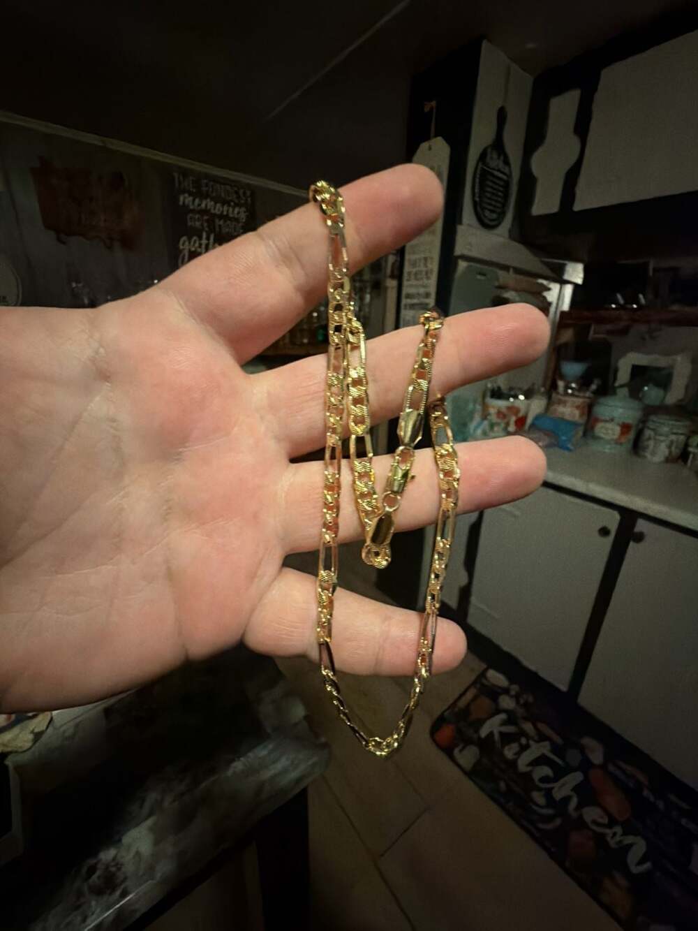 14K Gold filled Figaro Chain Necklace 20 inch